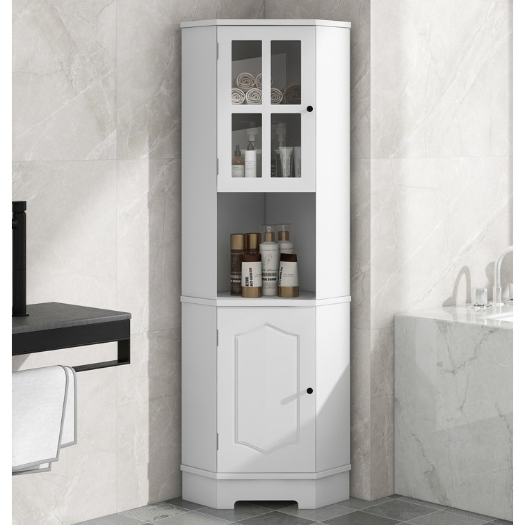 Wildon Home Demyan Corner Linen Cabinet Wayfair